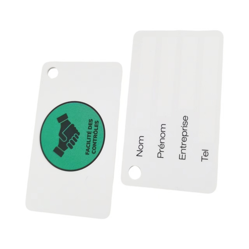 Drucken einer personalisierten PVC-Zugangskontrollkarte in nicht standardm&auml;&szlig;iger Form 60*35 mm