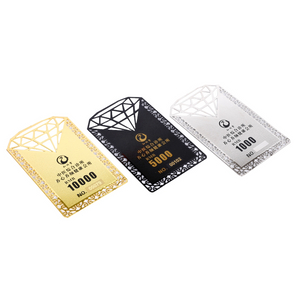VIP-Mitgliedskarte aus mattiertem Metall mit individuellem Logo