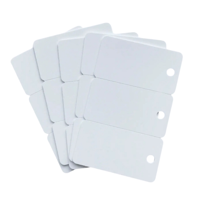 Benutzerdefiniertes Plastik-Plastik-PVC 3-UP-Key-Tag-Kombinationskarte mit Lochpunsch