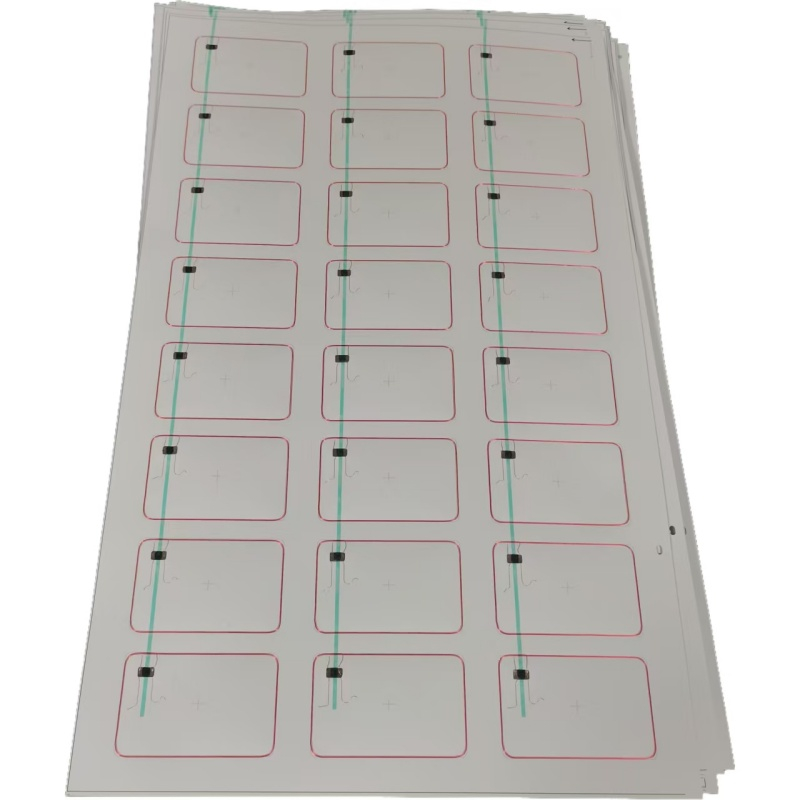 3*8 Layout 13,56 MHz HF Prelam PVC Rfid Inlay zur Herstellung von Zugangskontrollkarten