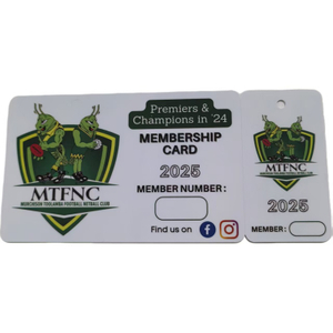 Carte d'adhésion de récompense de fidélité personnalisée PVC Carte combinée de balises à deux parties