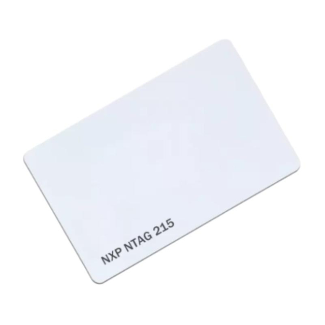 Wei&szlig;e leere PVC-Karte, 13,56 MHz, wiederbeschreibbare NTAG 215 NFC-Karte