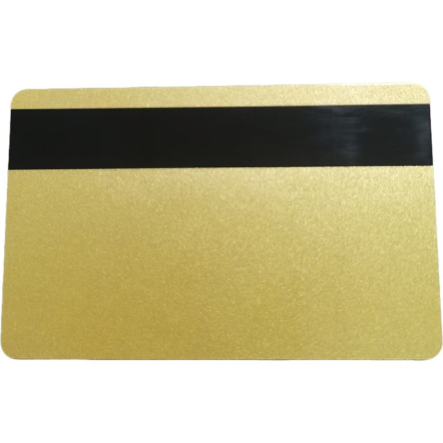 Impression personnalisée PVC Golden Metallic Glitters Carte de bande magnétique en plastique