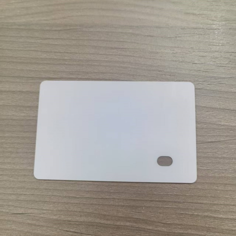 Hochglänzende umweltfreundliche weiße leere laserbare Polycarbonat-PC-ID-Karte mit klarem Fenster