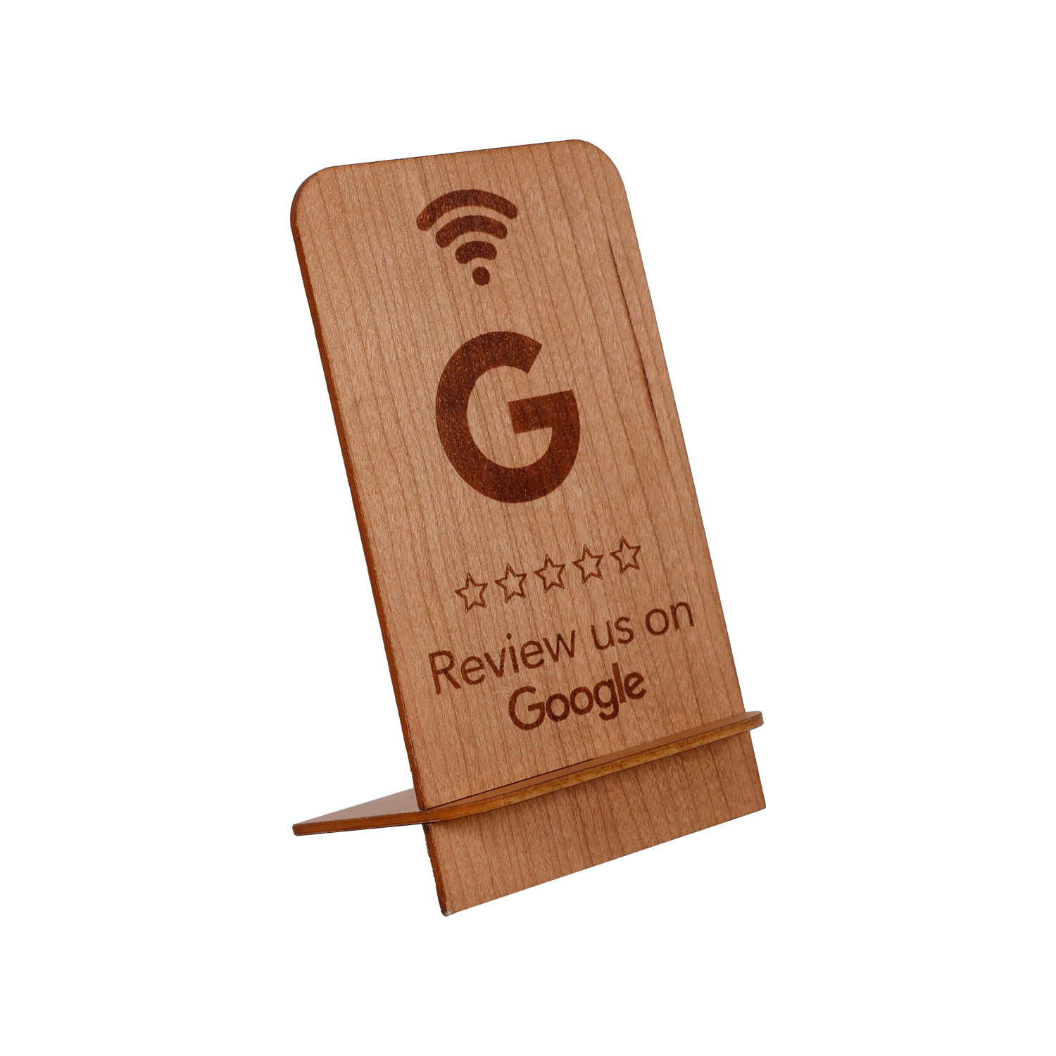 Cartes de robinet de table programmables en bois personnalisables pour support d'examen Google