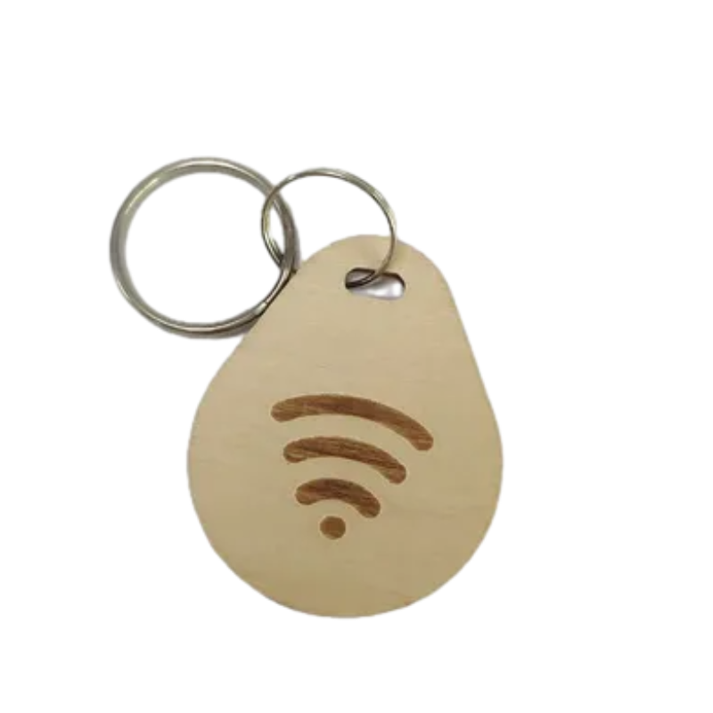 Individuell bedrucktes klassisches 1K S50 RFID-Holz-Kefyob 13,56 MHz RFID-NFC-Holzetikett