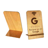 Cartes de robinet de table programmables en bois personnalisables pour support d'examen Google