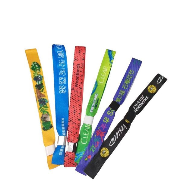 Conception de logo personnalisée Bande de bracelet Polyester Bracelet Promotional Party Festival Festival événements