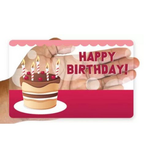 CMYK Full Color Glossy 0,76mm Alles Gute zum Geburtstag Geschenkgeschäft Transparent Clear Card
